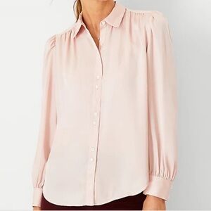 Ann Taylor Light Pink Button Down Shirt